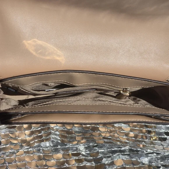 Michael Kors Carmen Medium Convertible Shoulder Crossbody Bag Buff Leather